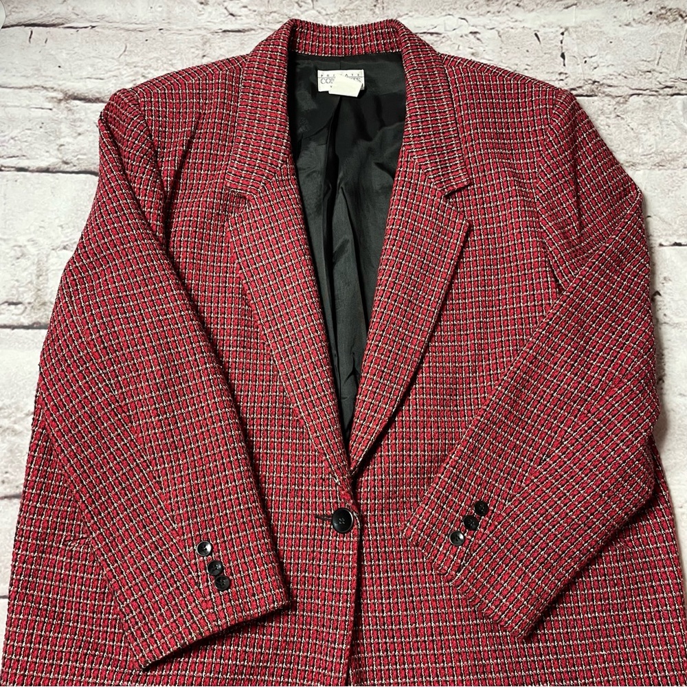 Vintage VTG Private Concepts Women’s Plus Size Wool Blend Oversized Blazer - Picture 2 of 9